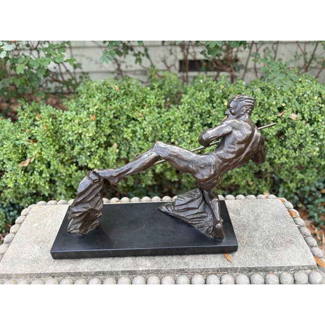 1930s French Art Deco Bronze Sculpture For Sale - Image 9 of 14
