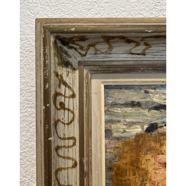 M. Osmont, Animated Landscape at the End of the Day, Oil on Paper Mounted on Panel, 1920s, Framed For Sale - Image 9 of 12