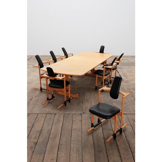Large Table with Chairs by Peter Opsvik for Stokke, 1990s, Set of 9 For Sale - Image 3 of 18