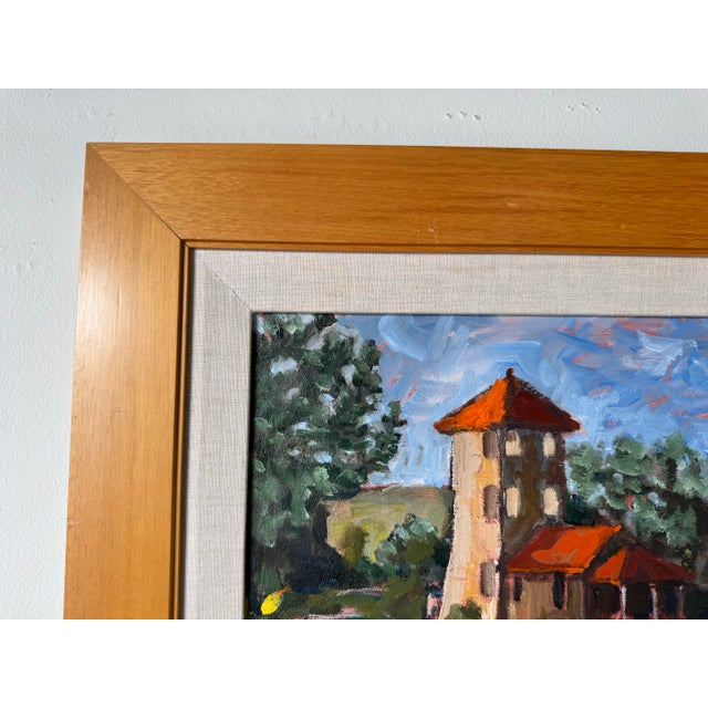 1980s Vintage Impressionist Countryside Landscape Painting by Judith Stern For Sale - Image 5 of 12