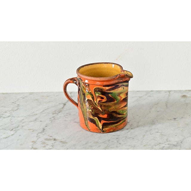 French 19th Century Marbled Glaze Pitcher For Sale - Image 4 of 7
