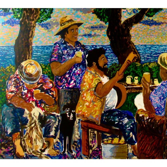 Guy Buffet Pau Hana C. 1990 Reproduction Print For Sale - Image 4 of 8