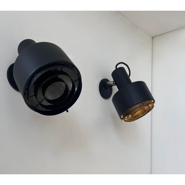 Vintage Wall Lights in Black Lacquered Metal from Louis Poulsen, 1970s For Sale - Image 10 of 10