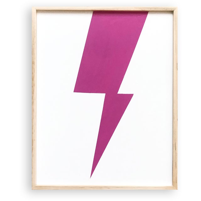 Josef Albers Max and Alma "Magenta Lightning" Acrylic Painting For Sale - Image 4 of 4