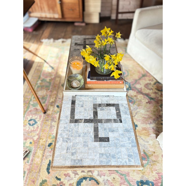 Mid-Century Modern Swiss Mid-Century Modern Stone Mosaic Coffee Table, C. 1960 For Sale - Image 3 of 10