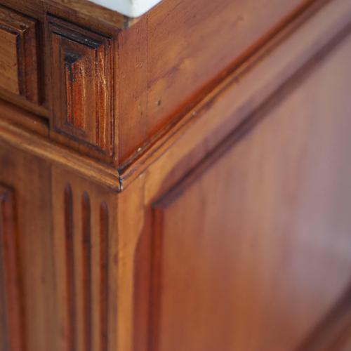 Gründerzeit Chest of Drawers in Elm Wood with Marble Top, 1880 For Sale - Image 10 of 16
