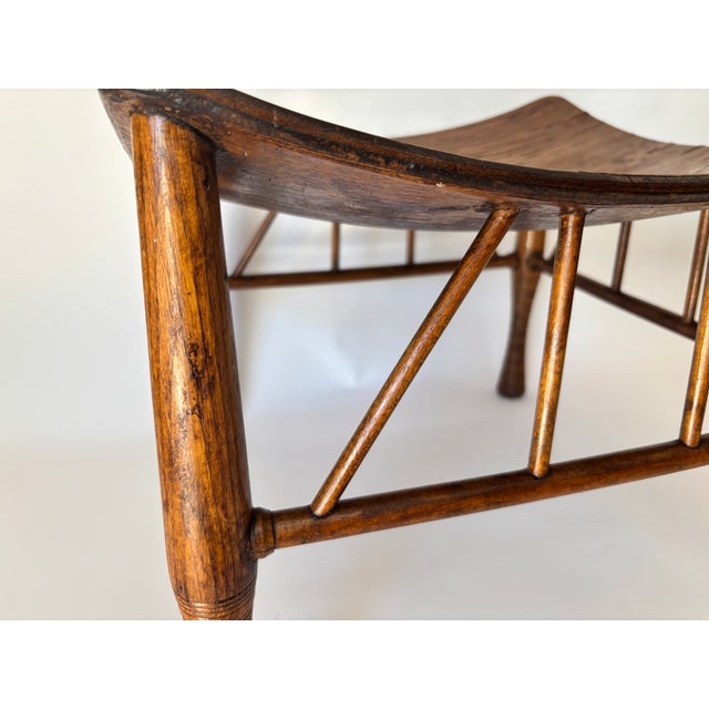 Mid-Century Modern Egyptian Revival Thebes Stool by Liberty of London, Early 20th Century For Sale - Image 3 of 16