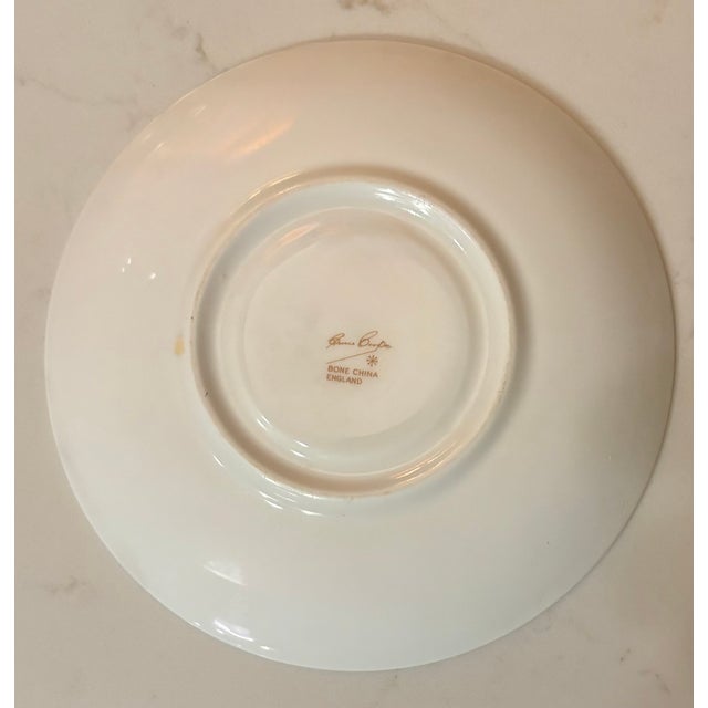 Mid 20th Century Purple and Blue Chinoiserie Blossom and Floral Wall Plate Curation, Set of 7 For Sale - Image 4 of 13