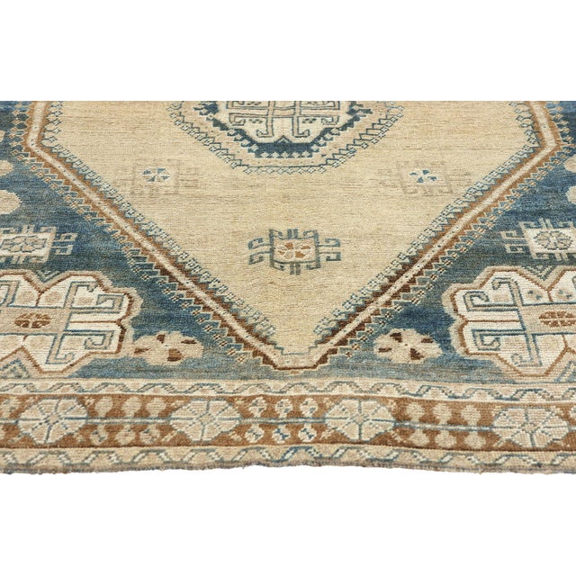 Antique Blue Persian Shiraz Rug, 04'02 X 06'07 For Sale - Image 4 of 9