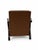 Italian-made armchair, 1940s. Wooden frame, padding, and brown Sky faux leather. Original condition; the flap is a sign of...