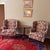 Ivory Pair of Jacquard TRS Wingback Chairs For Sale - Image 8 of 12