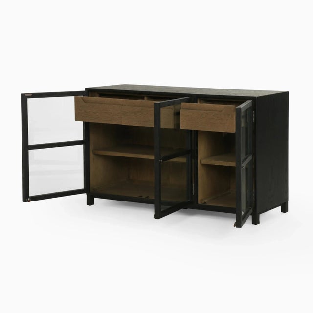 Contemporary Four Hands Millie Sideboard, Drifted Matte Black For Sale - Image 3 of 12