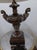 Brown 1950s Royal Edwardian Carved Urn Lamp Brown Bronzed Renaissance Avant-Garde W Shade For Sale - Image 8 of 16