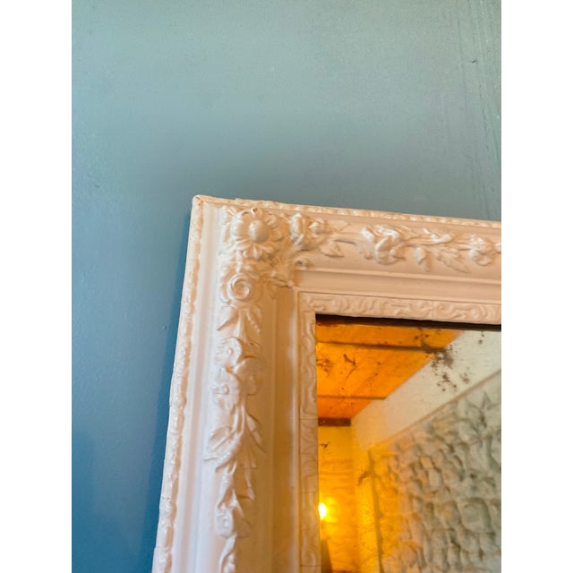 Mirror in Stuccoed and White-Painted Wood, 1800s For Sale - Image 5 of 9