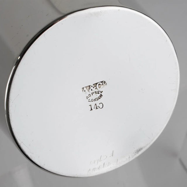 Metal Asprey London Silver Plate Cocktail Shaker, England Circa 1920 For Sale - Image 7 of 12