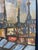Sky Blue 1960s Coit Tower San Francisco Painting by Frank Koci For Sale - Image 8 of 9