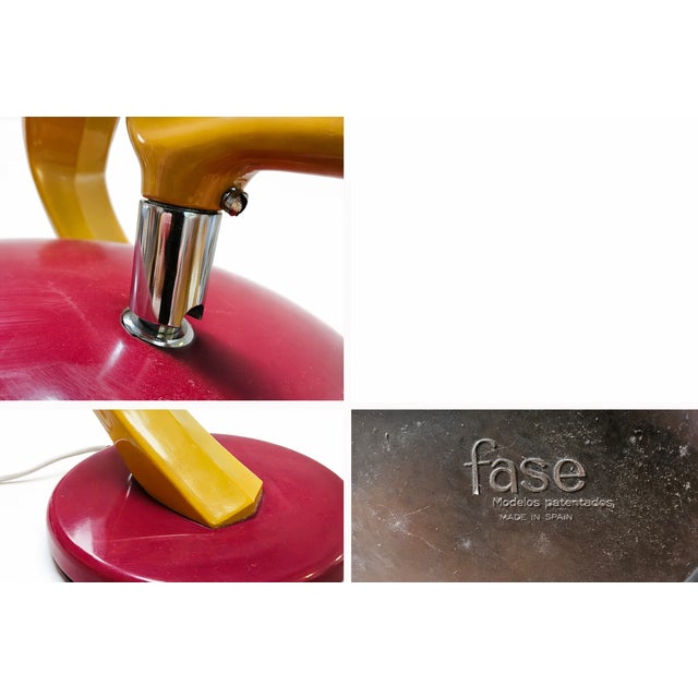 This sculptural table lamp was produced by FASE in Spain during the late 20th century and represents a bold example of...