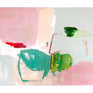 "Faded Tulips" Contemporary Original Modern Abstract Mixed-Media Painting by Genevieve Allen For Sale