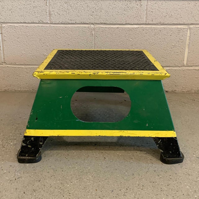 Industrial Industrial Painted Steel Train Conductor Step Stool For Sale - Image 3 of 7