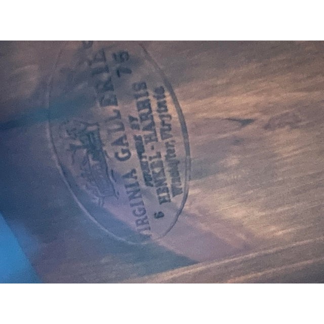 1970s Henkel Harris Signed Mahogany Tea Table Queen Anne Legs For Sale - Image 11 of 11