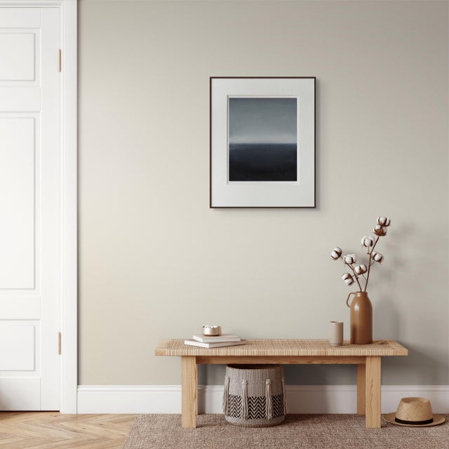 Abstract Contemporary Abstract Cold Wax, Oil Stick and Mixed Media on Canvas Paper "Umi 3" by Janise Yntema For Sale - Image 3 of 4