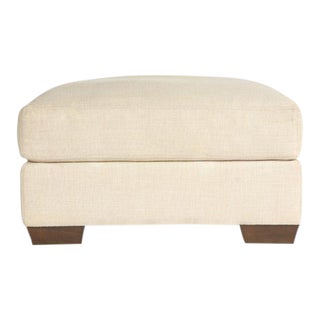 Mason-Art Ottoman Upholstered in Belgian Linen For Sale