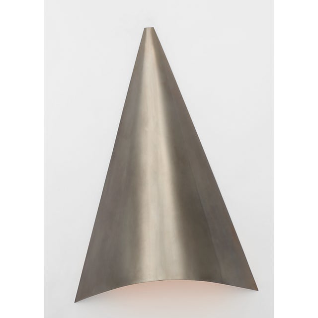 Kelly Wearstler for Visual Comfort Signature Piel 20" Indoor/Outdoor Wall Wash in Pewter For Sale In Houston - Image 6 of 10