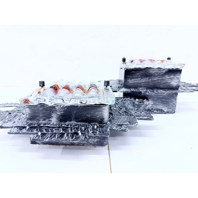 Brutalist Two-Light Wall Lamp by Albano Poli for Poliarte, 1960s For Sale - Image 8 of 14