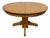 Vintage Solid Oak Round Pedestal Dining Table For Sale