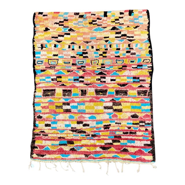 Vintage Moroccan Boujaad Rug - 5′11″ × 8′2″ For Sale