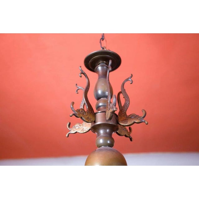 Goldenrod Vintage Dutch Chandelier with Fish For Sale - Image 8 of 8