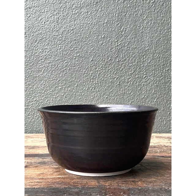 Vintage Original Studio Pottery Shadow Glaze Bowl For Sale - Image 11 of 12