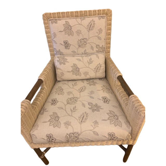 McGuire Woven Bamboo Rattan and Hardwood Armchairs (Pair) For Sale - Image 9 of 18