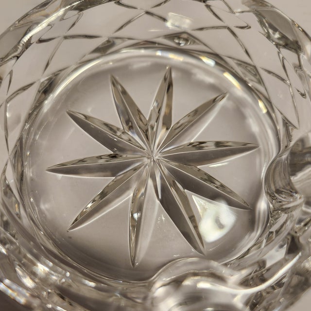 1970s Vintage Cut Crystal Signed Rogaska Individual Catchall Dish, Ashtray or Dresser Ring Tray For Sale - Image 5 of 9