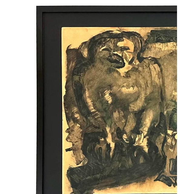 This is an original signed and dated “12/15/62” Rex Gross mid century modernist painting on hard board. It’s quite...