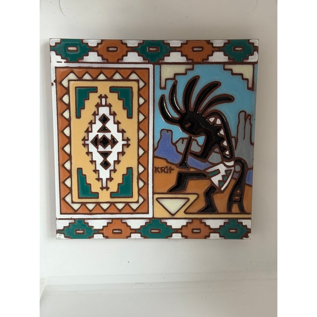 These vintage Earthtones "Kokopelli" tiles were sought after adding a culture of mystery and flare to a room's decor by...