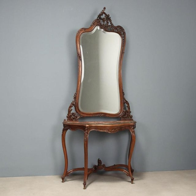 Console Table with Mahogany Mirror For Sale - Image 15 of 15