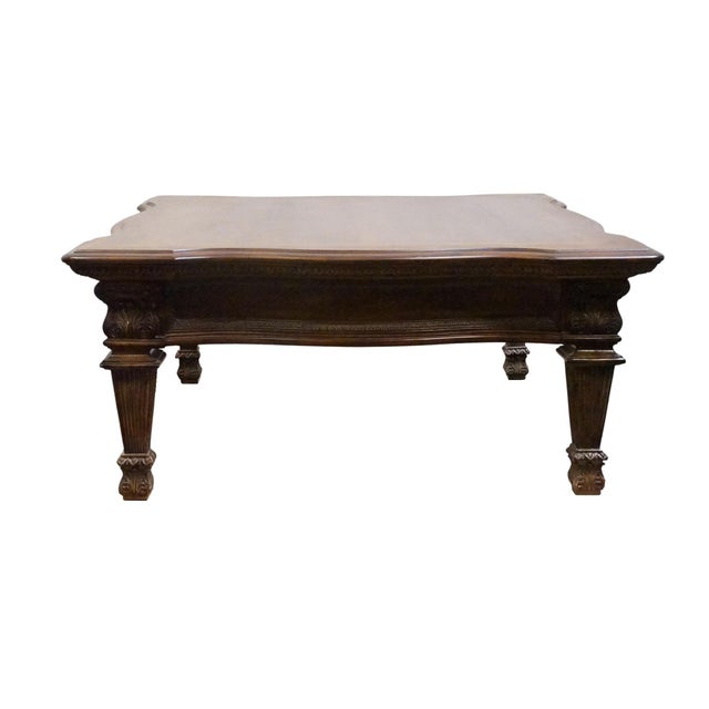 HOOKER FURNITURE Seven Seas Cherry Traditional Gothic Inspired 42" Square Accent Coffee Table 18.75" High 42" Wide 42"...
