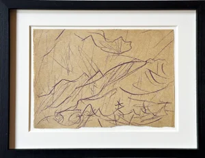 Christian Rohlfs, Berg, Drawing, Certificate of Authenticity, Provenance: Paul Vogt, Essen