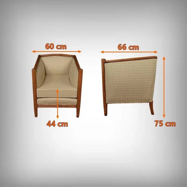 Art Deco Beech Armchair, 1930s For Sale - Image 14 of 15