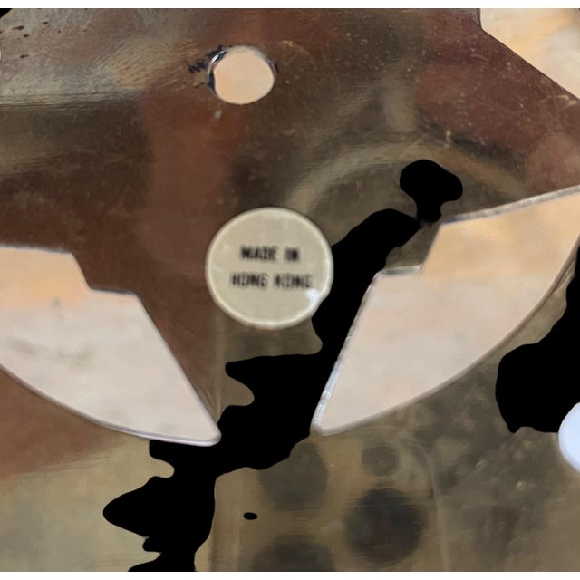 Vintage Brass Chinese Chinoiserie Bookends Shelf Decor Asian Coin. Hong Kong For Sale In San Francisco - Image 6 of 6