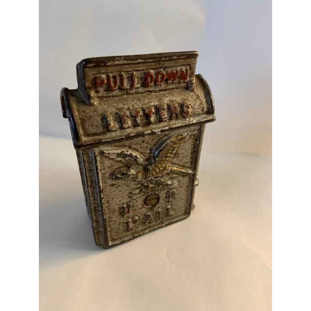 Silver Antique Post Office Mail Box Still Bank For Sale - Image 8 of 8