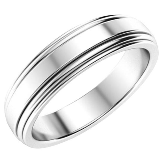 5.8 MM WIDE BEVELED EDGE Platinum Plain Wedding Band Ring 14.5 Grams, Estate For Sale - Image 15 of 18