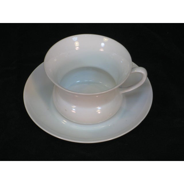 1930s Art Deco Demitasse / Tea, Lunch Set 4 Place Setting, White Porcelain p.a.l.t. Czecho-Slovakia For Sale - Image 14 of 18