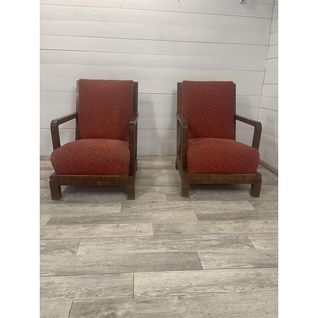 Vintage Art Deco Armchair, 1920s, Set of 2 For Sale - Image 4 of 11