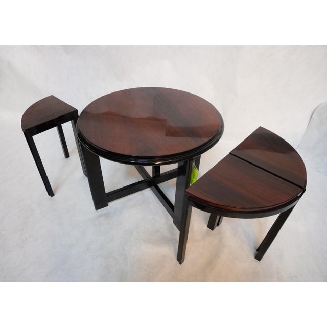 1930s Palisander Wood Art Deco Set of 5 Nesting Tables For Sale - Image 12 of 18