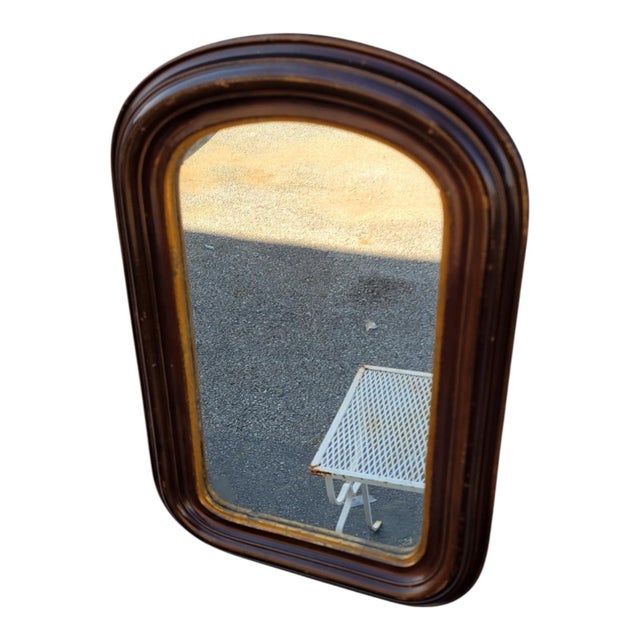 19th Century 19th C American Victorian Walnut Mirror Gold Gilt Frame Antique Wall Hanging For Sale - Image 5 of 10
