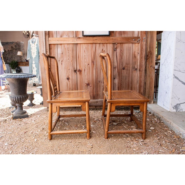 Vintage Asian Side Chairs, a Pair For Sale - Image 13 of 16