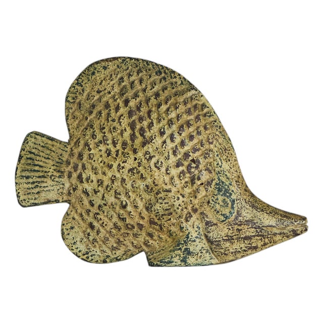 Decorative Fish Sculpture in Wood, 1950s For Sale