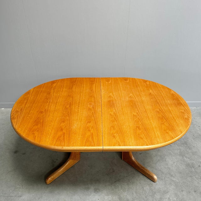 Scandinavian Extendable Oval Dining Table For Sale - Image 8 of 11